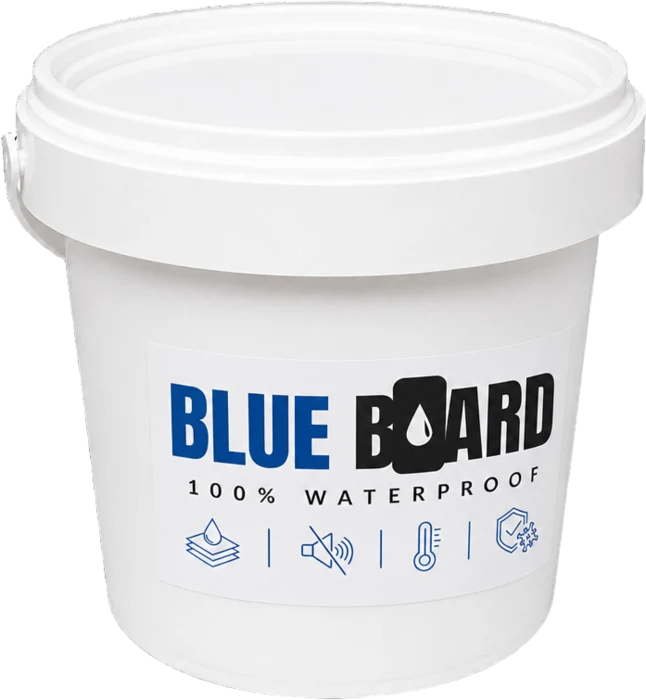 דלי לבן של דבק איטום אלסטי S1 עם לוגו BLUE BOARD