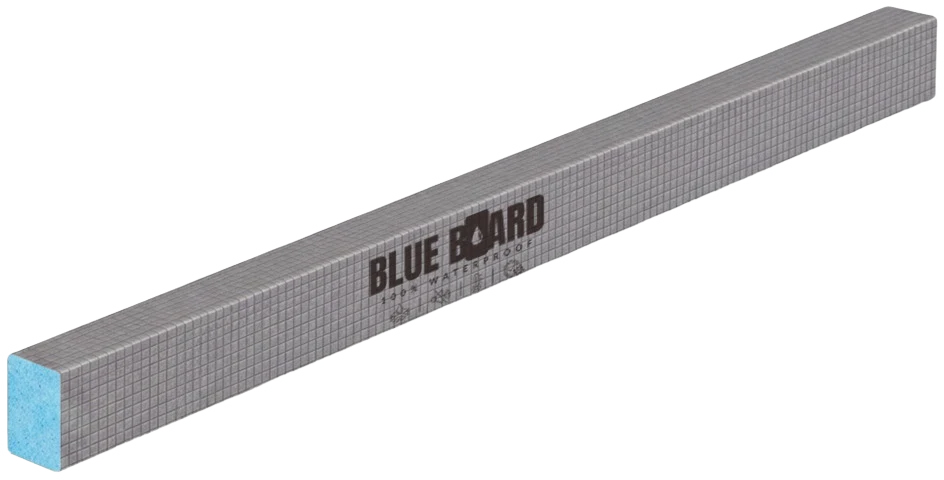 מעצור מקלחת — פרופיל מלבני ארוך עם מיתוג BLUE BOARD וליבה כחולה בקצה
